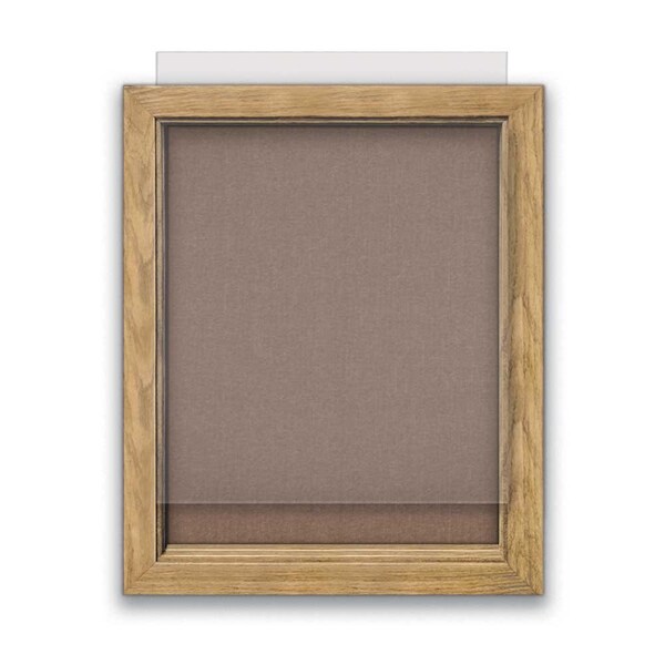 Indoor Enclosed Combo Board, 72"x36", Bronze Frame/Burgundy & Black